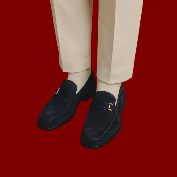 Salvatore Ferragamo Black Suede Bit Loafers – Size 13.5 - Picture 1 of 9